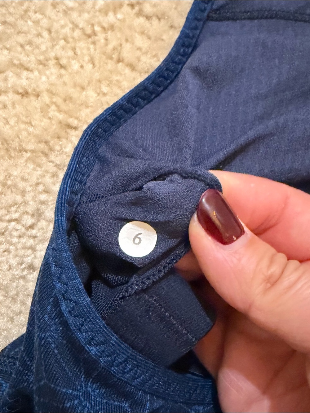 Lululemon Power Up Tank II Size 6 Sashico Star Inkwell Rugged Blue - Picture 6 of 6